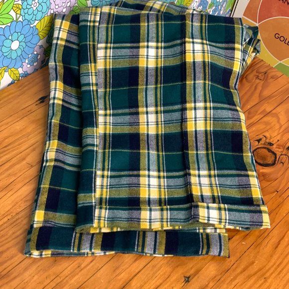 Lucca X Wildfang Green and Yellow Plaid Wide Leg Trousers Size:M - Picture 8 of 12